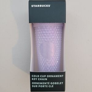 Starbucks Icy Lilac Studded Cold Cup Keychain